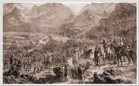 The march through the Zamburak Kotal