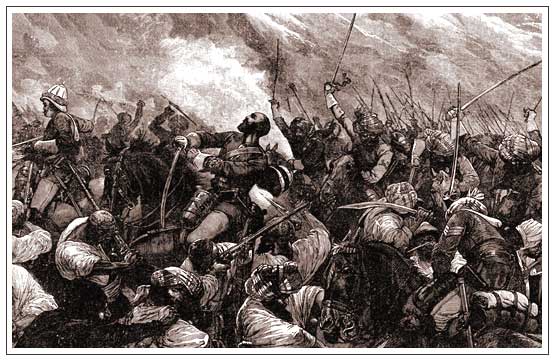 Major Battye mortally wounded at Fatehbad.