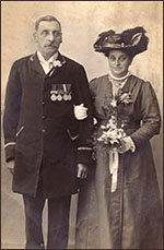 Charlotte Sherriff/Hodgkins and her second husband, George Henry Betts, 1914.