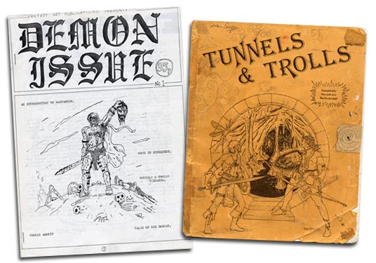 Demon Issue fanzine no.1 and Tunnels & Trolls 5th edition rulebook