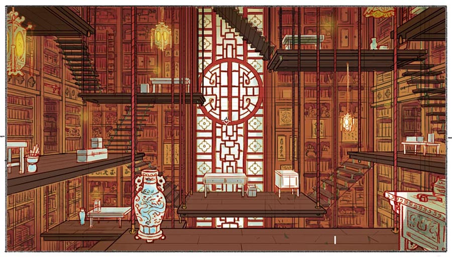 Taishi Academy rough sketch development 2