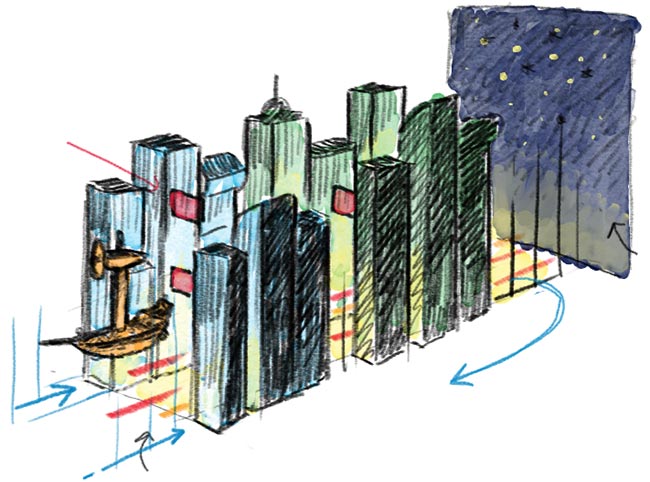 rough drawing for the animation set
