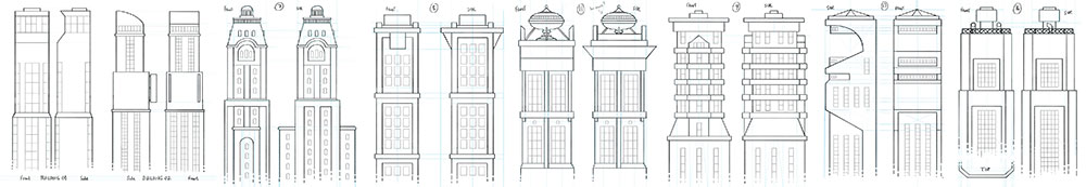 desihns for the city buildings